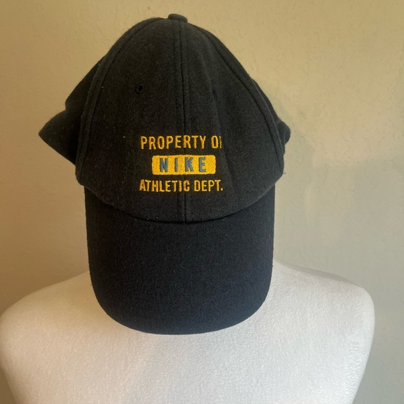 Men’s Navy Property Of Nike Athletic Dept. Tuckstrap Athleisure Streetwear Hat - Picture 1 of 6